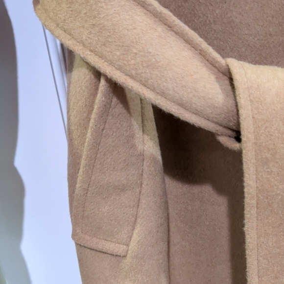 LOFT Tan Maxi Wool Trench Coat - Picture 3 of 10